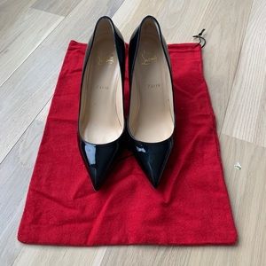Christian Louboutin black patent heels, EUC